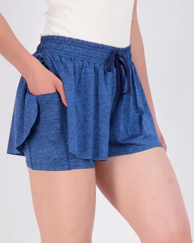Vista 2 de Paquete de 4 pantalones cortos para correr para mujer, con volantes, para gimnasio, yoga, entrenamiento, verano (disponible en tallas extragrandes)