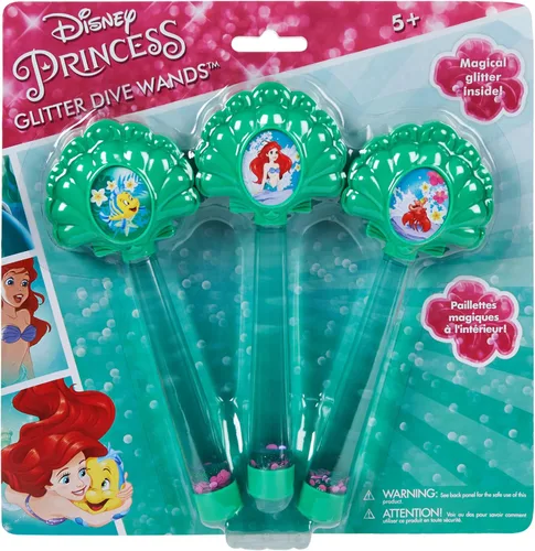 Vista 9 de SwimWays Disney Princess Ariel - Varitas de buceo con purpurina, paquete de 3, juguetes de baño y suministros de fiesta en la piscina para niños