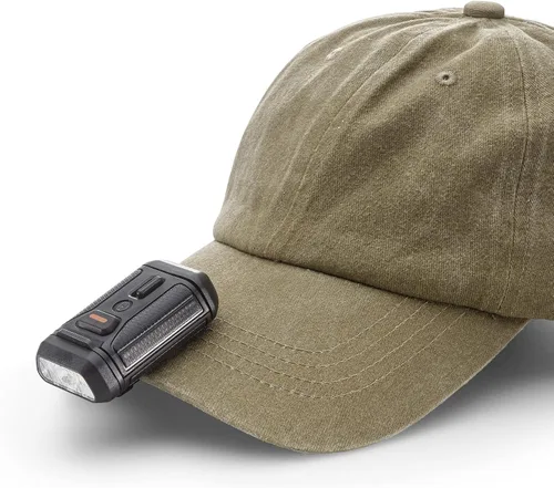 Vista 2 de Bushnell Luz de sombrero: luz LED recargable o 3AAA de 300 L, 4 modos incluyendo modo rojo, luz ligera para caza de ciervos, campamento y mucho más
