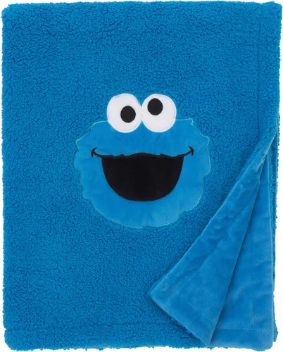 Vista 5 de Sesame Street Elmo Manta de Peluche Roja de Sherpa Suave para Niños con Aplique