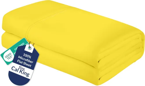 Vista 59 de Royale Linens Sábana Plana Individual – Sábanas Planas de Microfibra Cepillada Ultra Suave 1800 Solamente – Sin Arrugas y Resistentes a las Manchas