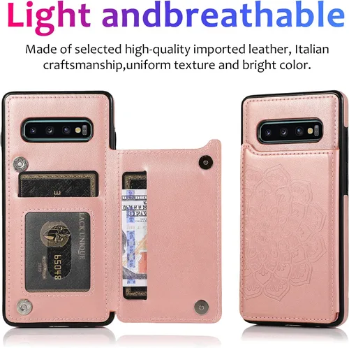 Vista 3 de Asuwish Funda compatible con Samsung Galaxy Note 8 y protector de pantalla de vidrio templado, con ranura para tarjetero, función atril, cartera