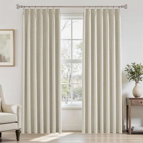 Vista 39 de UHITECH Cortinas plisadas pequeñas de 35 pulgadas de largo, cortinas opacas cortas para ventanas de sótano, aislamiento térmico, cortinas opacas