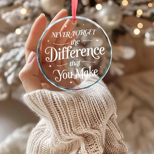 Vista 4 de Regalos para Jefes Nunca Olvides La Diferencia Que Haces Adorno Agradecimiento - Navidad para Empleado, Compañero de Trabajo, Enfermera, Adorno
