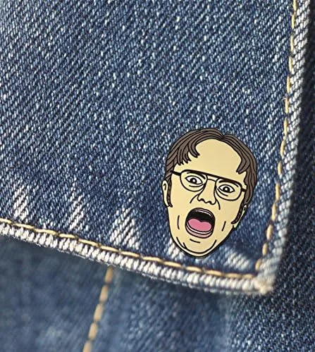Vista 3 de Balanced Co. Dwight Schrute - Pin esmaltado Rainn Wilson, Níquel Zinc