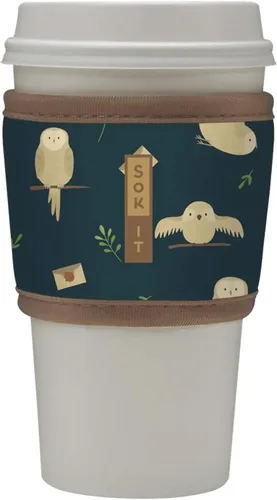 Vista 96 de Sok It HotSok Coffee & Tea - Funda de neopreno con aislamiento reutilizable (floral abstracto)