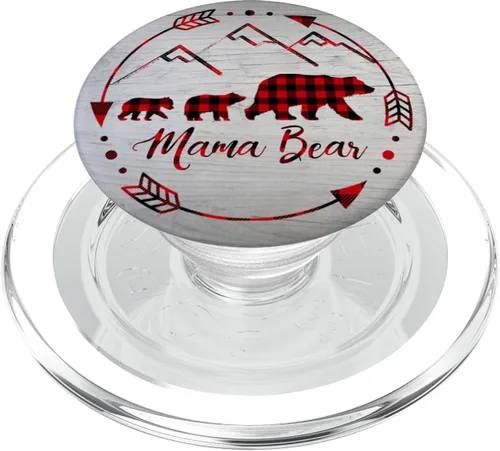 Vista 8 de Mama Bear Gift - Oso de peluche de búfalo con 2 cubos y soporte para teléfonos y tabletas, Negro