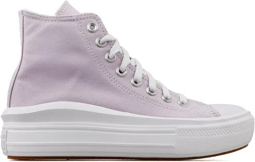 Vista 2 de Converse Chuck Taylor All Star Move - Tenis unisex con plataforma alta, color amatista pálidoblanco