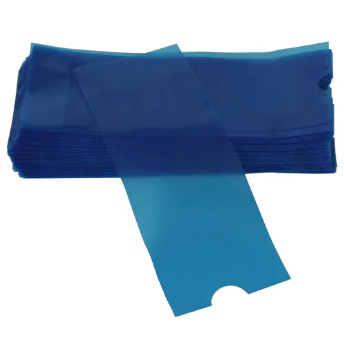 Vista 5 de 200 fundas para bolígrafos, fundas para máquina, impermeables, desechables, color azul, fundas transparentes para bolígrafo