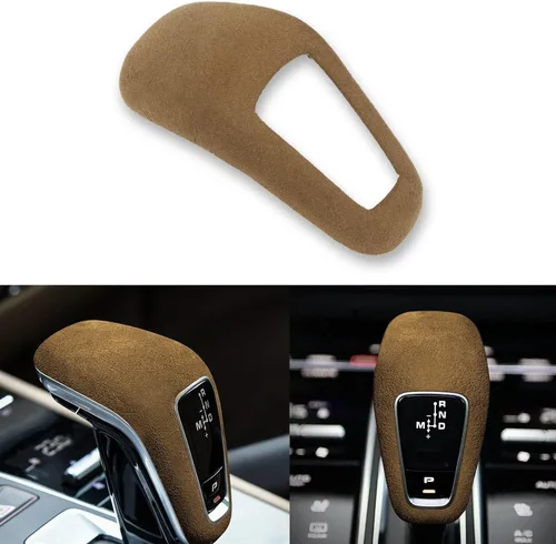Vista 10 de x xotic tech Funda protectora de piel de gamuza de microfibra para palanca de cambios, compatible con Porsche Macan Panamera Cayman Boxster 911 718