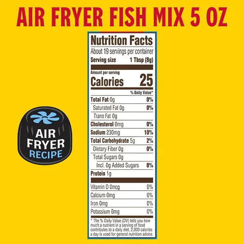 Vista 2 de Louisiana Fish Fry Air Fryer - Mezcla de revestimiento sazonado para pescado - 5 onzas
