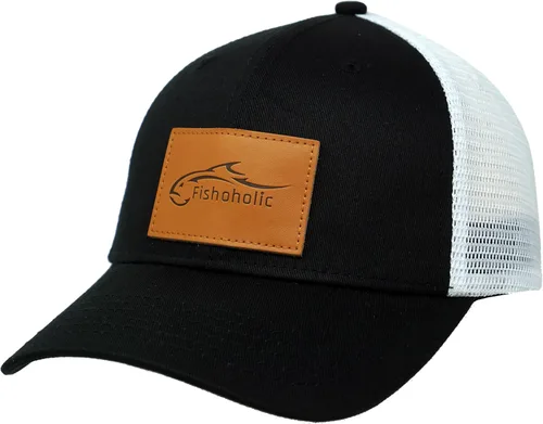 Vista 2 de Fishoholic Gorra de pesca de béisbol Snapback - Malla de camionero de pesca regalo para papá padre
