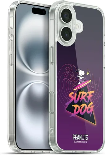 Vista 25 de Head Case Designs Funda de gel suave con licencia oficial de Peanuts Tropical Surf Snoopy Aloha Disco compatible con Apple iPhone 13 Mini Surf