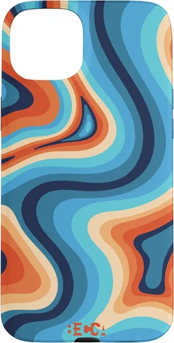 Vista 9 de Funda psicodélica para iPhone 16 Retro Groovy Liquid Swirl Hippie 70's 80's
