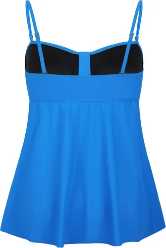 Vista 3 de Hilor Flyaway Tankini Top Bandeau - Traje de baño fluido con control de abdomen para mujer