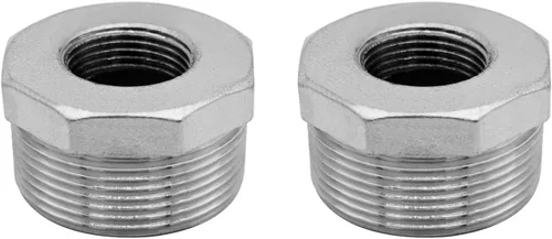 Vista 8 de Adaptador de acero inoxidable de 1 pulgada macho NPT a 1/2" hembra NPT reductor hexagonal buje adaptador de montaje de tubería (paquete de 5)