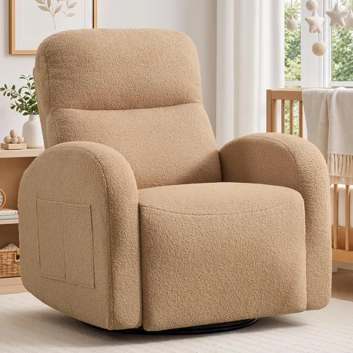 Vista 22 de Silla reclinable mecedora giratoria eléctrica, silla reclinable Gris Liight