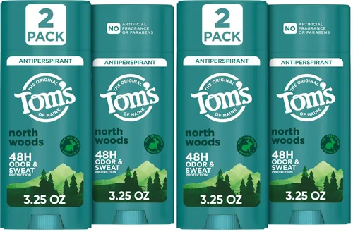 Vista 10 de Tom’s of Maine North Woods - Desodorante antitranspirante para hombres y mujeres, 48 horas de protección contra el olor y el sudor, aroma a pachulí
