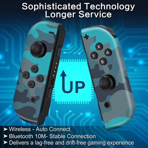 Vista 3 de HaeBorl Controller for Nintendo Switch, Replacement with Wireless Nintendo Switch Controller, LR Controllers Support Motion ControlDual