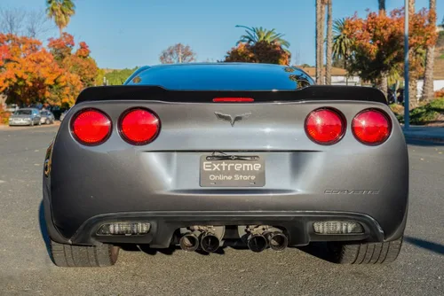 Vista 10 de Repuesto para todos los modelos Chevrolet Corvette C6 2005-2013 ZR1 Alerón de ala de tapa trasera de estilo extendido (plástico ABS, negro mate)
