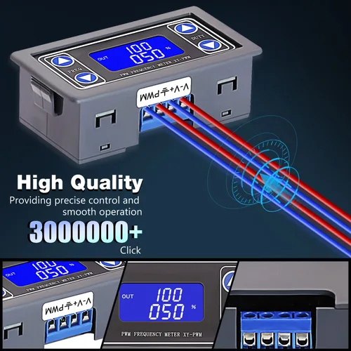 Vista 3 de Generador de señal ajustable, frecuencia de pulso PWM ciclo de trabajo rectangular onda cuadrada generador de señal DC 3.3-35V 5-30mA módulo