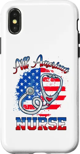 Vista 4 de Funda para iPhone 15 4 de julio con bandera de EE. UU