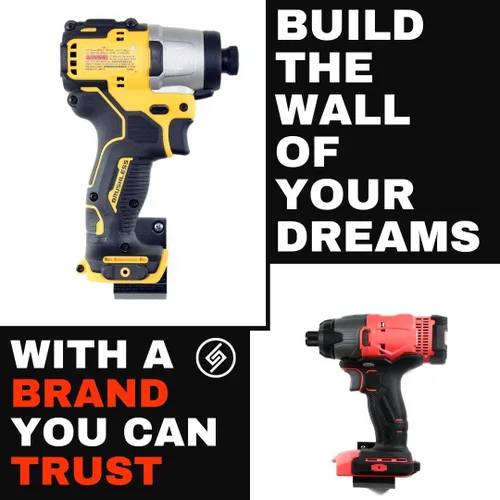 Vista 7 de Spartan Mounts para herramienta Ridgid de 18 V Soporte de gancho de pared Almacenamiento de herramientas eléctricas Blog DIY sala