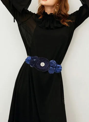 Vista 5 de Bridesmaid Waist Band Flower Satin Bridal Waist Belt for WeddingPartyBridal dress