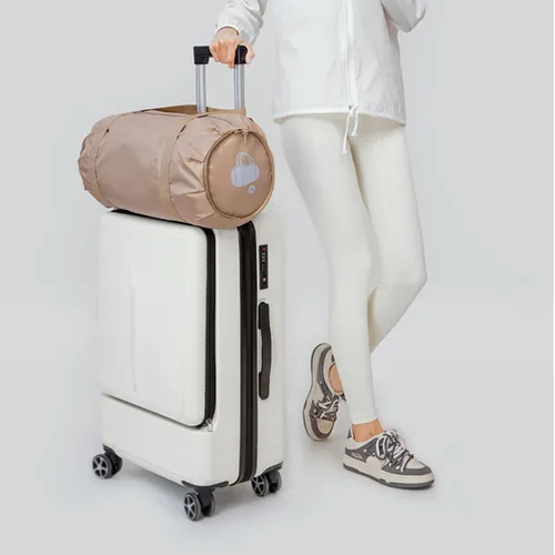 Vista 7 de Pequeña bolsa de gimnasio, bolsa deportiva impermeable para mujeres, mini bolsa de lona portátil para hombres, bolsa de entrenamiento plegable