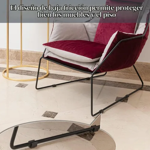 Vista 7 de 30 tapas de plástico para pies de silla en forma de U de 0.71 pulgadas, almohadillas de pie rectangulares antideslizantes para patas de muebles