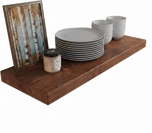 Vista 33 de joelsantiques Estantes flotantes de madera de 24 pulgadas para pared, 24 x Beige