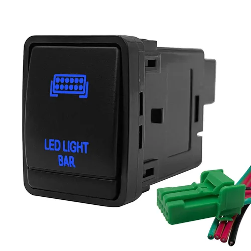 Vista 7 de Interruptor de botón para compresor de aire azul de 12 V para Nissan Qashqai Pathfinder R52 Navara NP300 X-Trail T32 Interruptor de consola