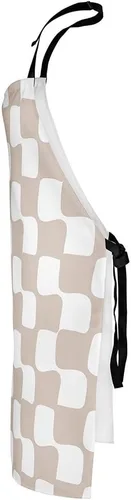 Vista 4 de jejeloiu Delantal de lunares rojos y blancos para mujeres y hombres, de 26 x 31 pulgadas, diseño retro de lunares