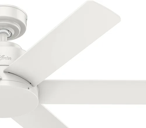 Vista 10 de Hunter 59614 Kennicott - Ventilador de techo para exterior o interior de 44 pulgadas sin luz - Ventilador de techo blanco sin luz, para patio Blanco