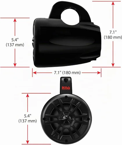 Vista 6 de BOSS Audio Systems MRWT40 ATV UTV Marine - Sistema Waketower resistente a la intemperie – Altavoces estéreo de 4 pulgadas, rango completo, 2 vías
