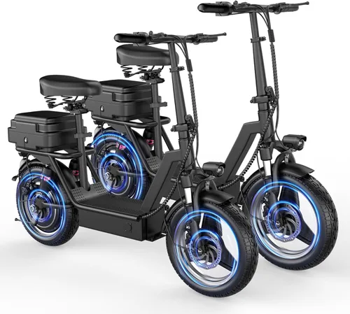 Vista 10 de Patinete eléctrico con asiento, patinete electrónico plegable de 14 2-Topo