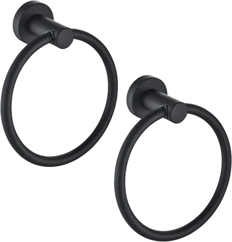 Vista 11 de Marmolux Acc - Toallero con forma de anilla cepillado dorado - Moderno soporte para toallas de mano - Barra de toallas de baño de acero inoxidable