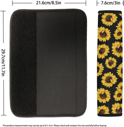 Vista 6 de FOR U DESIGNS - 2 fundas universales para cinturón de seguridad, correa de hombro, almohadillas para coche/bolsa, cinturón de seguridad suave