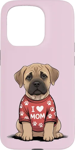 Vista 14 de Womens I Love Mom Bullmastiff Dog Mother's Day Mastiff Mom Case for iPhone 17