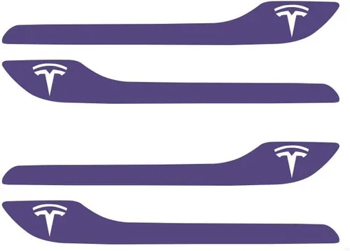 Vista 29 de IPG Kit de 4 calcomanías para manija de puerta de Tesla Model 3/Model Y (juego de 4) con logotipo de Tesla (fibra de carbono negra)