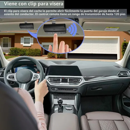 Vista 4 de Control remoto universal para abridor de puerta de garaje compatible con LiftMaster Chamberlain Genie Craftsman Linear Wayne Dalton con botón