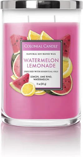 Vista 37 de Colonial Candle - Vela perfumada de frasco con aroma a agua de coco, colección clásica de cilindros, 2 mechas, azul, 19 onzas - hasta 120 horas