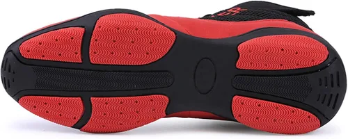 Vista 4 de UKUBAG Zapatos de boxeo, entrenamiento de lucha libre, fitness, kickboxing, gimnasio, entrenamiento, antideslizante, calzado de boxeo para hombres
