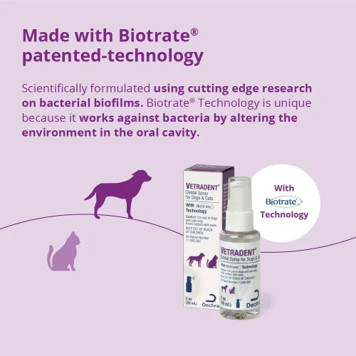 Vista 6 de Vetradent Spray dental, 2 oz Tecnología Biotrate™; sin xilitol, sin alcohol; el embalaje puede variar Transparente