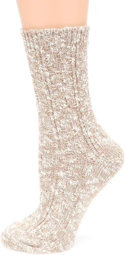 Vista 4 de Mirmaru - Calcetines de invierno para mujer, 4 pares de mezcla de lana y algodón