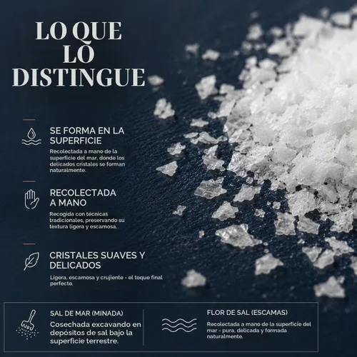 Vista 7 de Gourmanity Fleur De Sel De Guerande, 4.4 onzas de sal francesa cosechada a mano Fleur De Sel sal marina francesa, flor de Sol sal marina de Francia