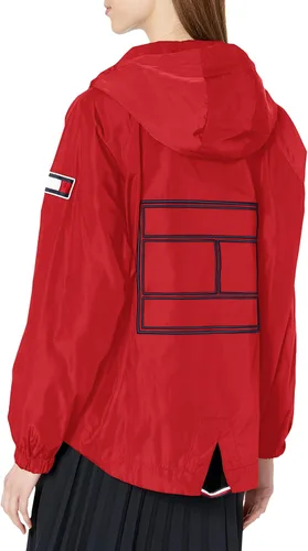 Vista 2 de Tommy Hilfiger Chaqueta cortavientos icónica con capucha para mujer
