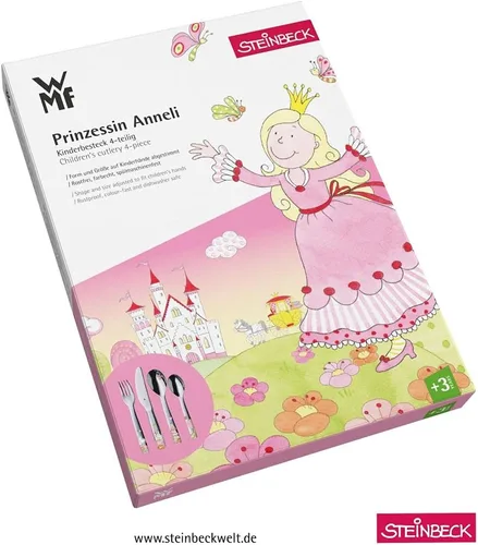 Vista 6 de WMF Princess Anneli Cromargan - Cubertería infantil, multicolor, 4 piezas