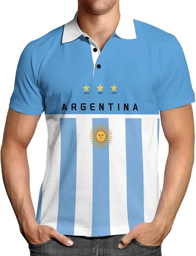 Vista 2 de Faslofdr Brinter World Cup Black Soccer Jersey Cute FemaleMale Social t-Shirt World Cup Argentina MujeresHombres camiseta