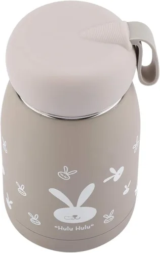 Vista 7 de Botella de agua con aislamiento marrón, mini taza de vacío de 10.8 fl oz, taza de café al vacío, taza de viaje de leche de té con bonito